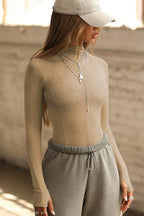 Exposed Seams Long Sleeve Top - WEUXS