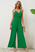V Neck Pleated Jumpsuit | Dress In Beauty