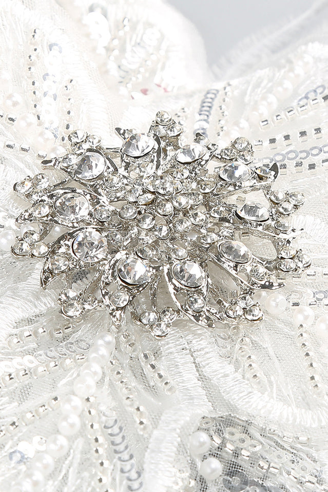 One Sleeve Pearl Floral Maxi Velvet Dress | Dress In Beauty