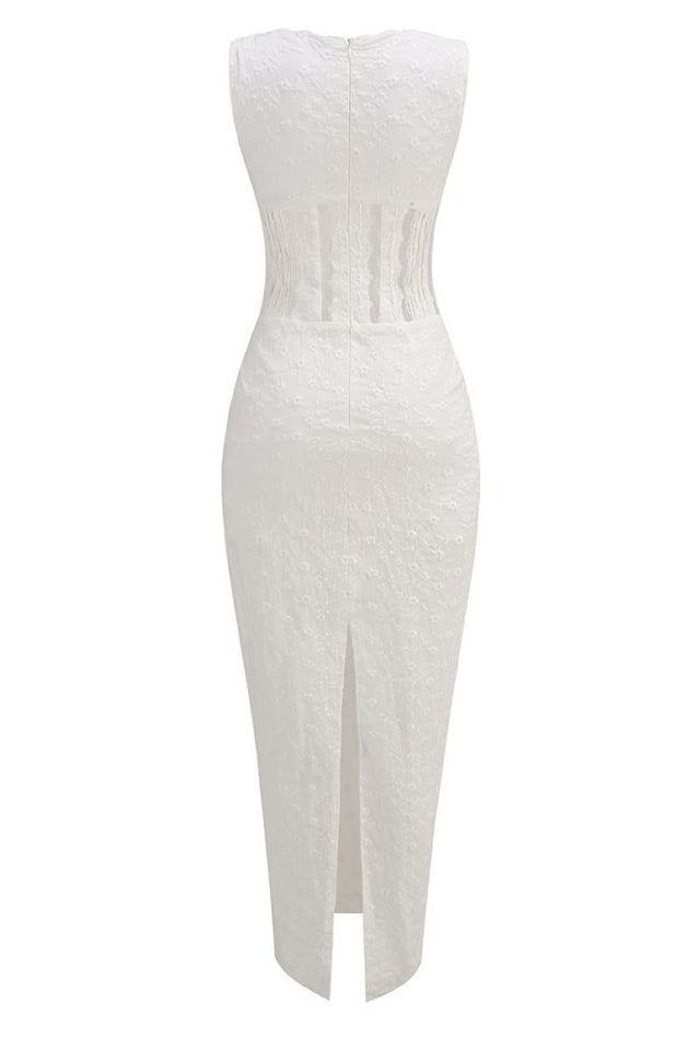 Sophina English Embroidery Deep V Maxi Dress | Dress In Beauty