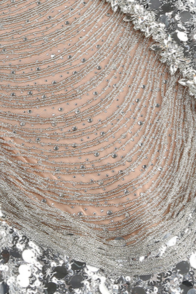 Halterneck Sequin Crystal Embellished Gown | Dress In Beauty