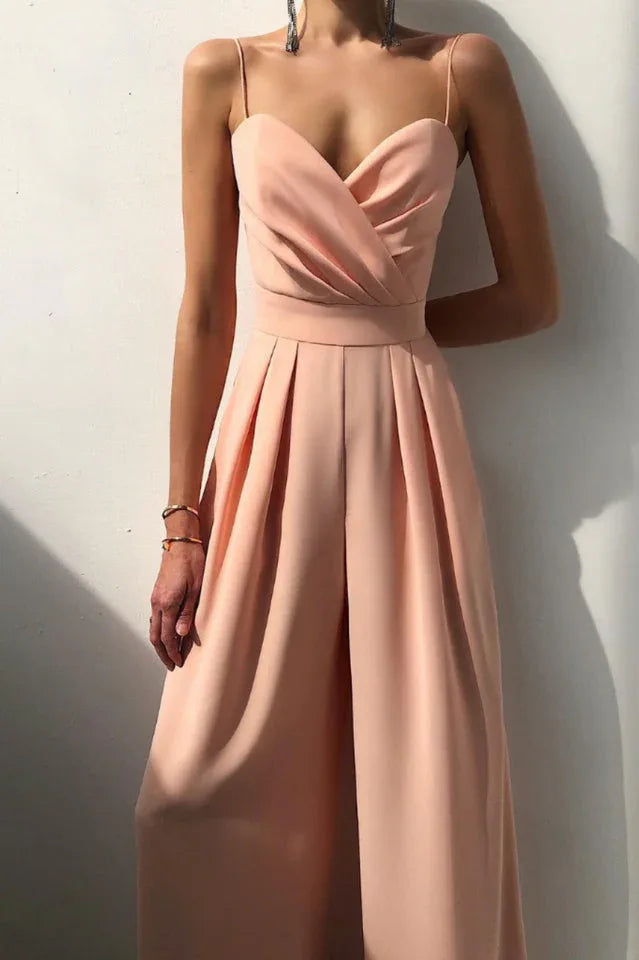 Women's Satin Wide Leg Jumpsuit - View 17 | WEUXS