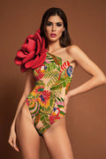 3D Flower One Piece Swimsuit & Skirt Set | Dress In Beauty