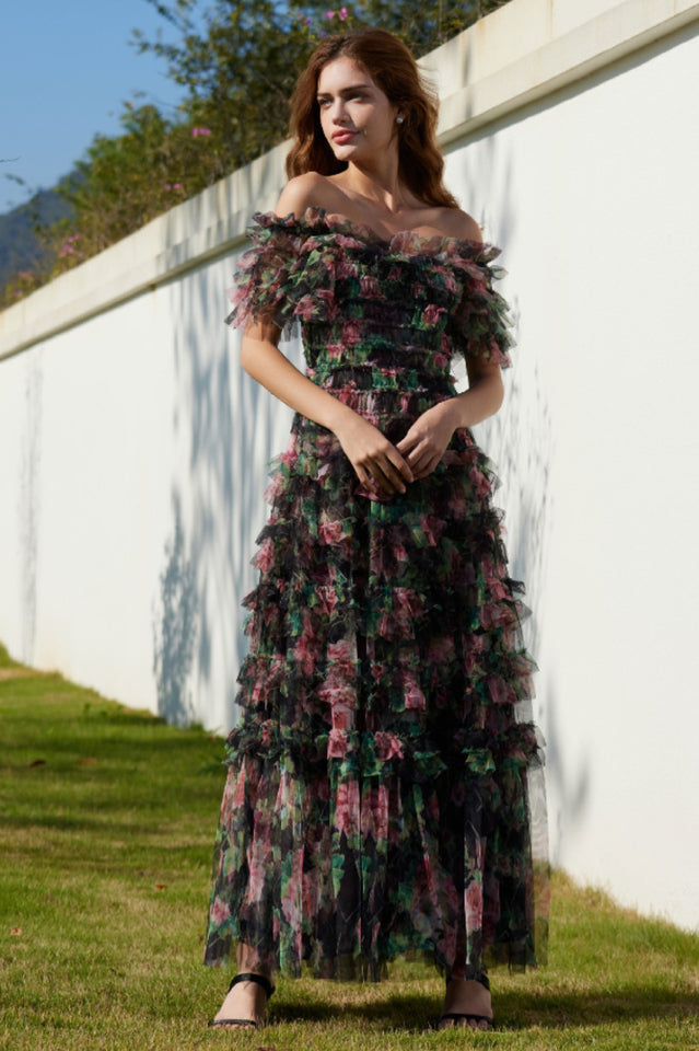 Nola Ruched Floral Maxi Dress | Dress In Beauty