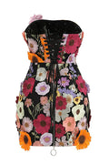 Floral 3D Embroidery Tube Mini Dress | Dress In Beauty