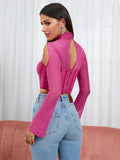 Mesh corset top with bell sleeves - View 14 | WEUXS