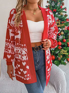 Green Reindeer Fair Isle Knit Cardigan - View 14 | WEUXS