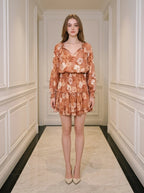 Floral Mini Dress with Ruffle Hem