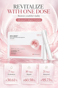 Product packaging for SEJIESYU Newly Sprouted Water Sensitive Collagen, highlighting benefits of revitalization with one dose and advanced collagen formula