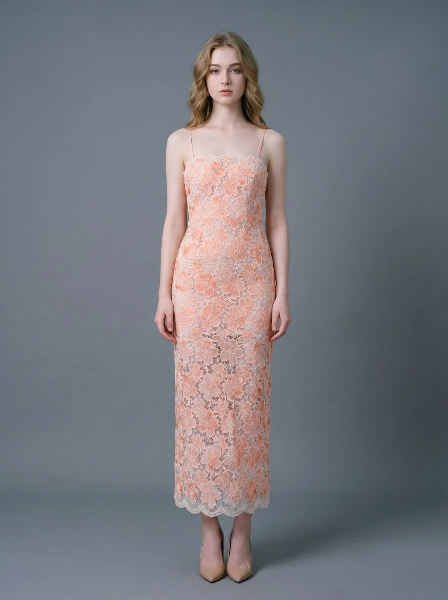 Floral Lace Maxi Dress
