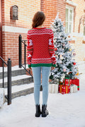 Festive Cartoon Reindeer Christmas Sweater - WEUXS