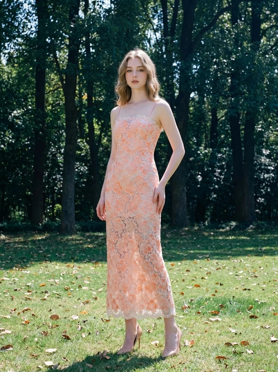 Floral Lace Maxi Dress
