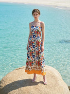 Tropical Print Maxi Dress - Resort Wear