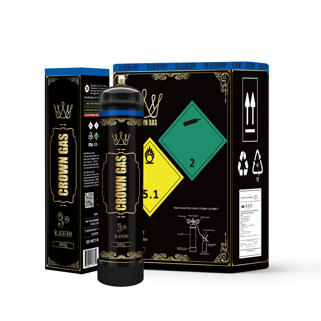 Crown Gas Blueberry Flavor Cream Can 640g