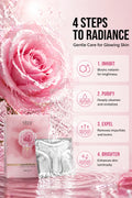 SEJIESYU intimate care product with '4 STEPS TO RADIANCE' detailing inhibit, purify, expel, and brighten