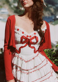 Cotton mini dress with ruffles - View 6 | WEUXS