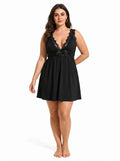 Satin Lace Trim Nightgown