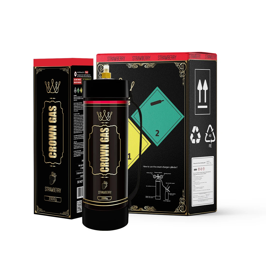 Crown Gas Strawberry Flavor Cream Can 2000g