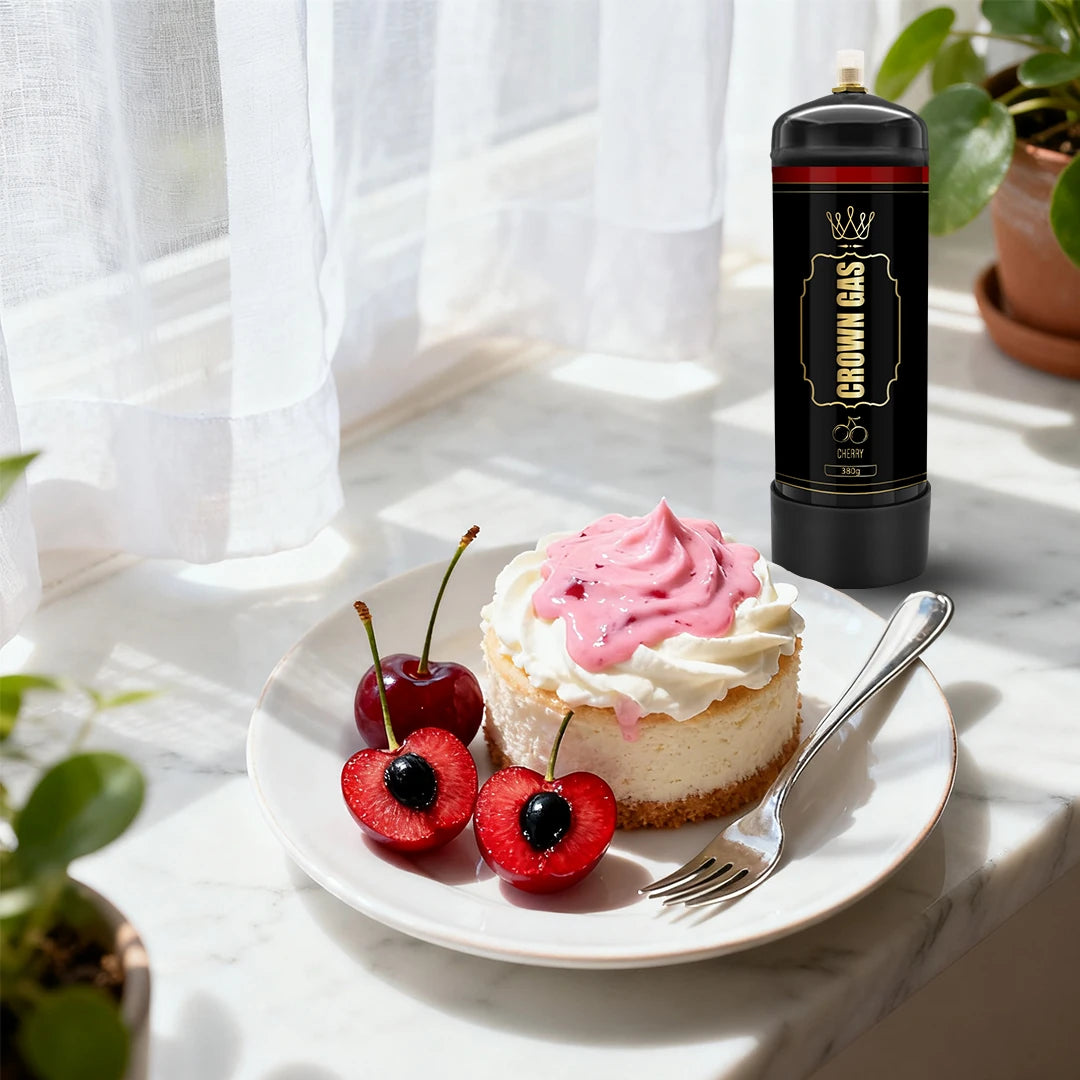 Crown Gas Cherry Flavor Cream Can 380g