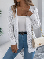 Pointelle knit cardigan - View 17 | WEUXS