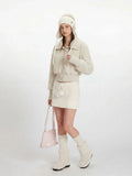 Cropped Sherpa Fleece Jacket - View 6 | WEUXS