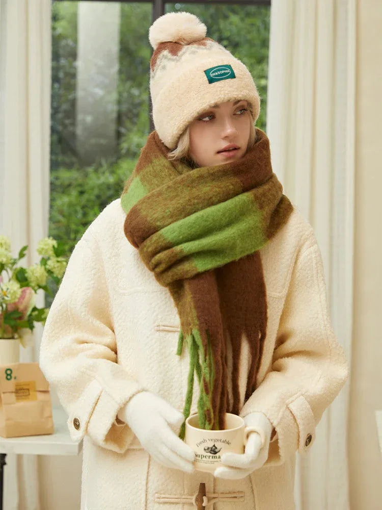 Oversized Ombre Knit Scarf - View 9 | WEUXS