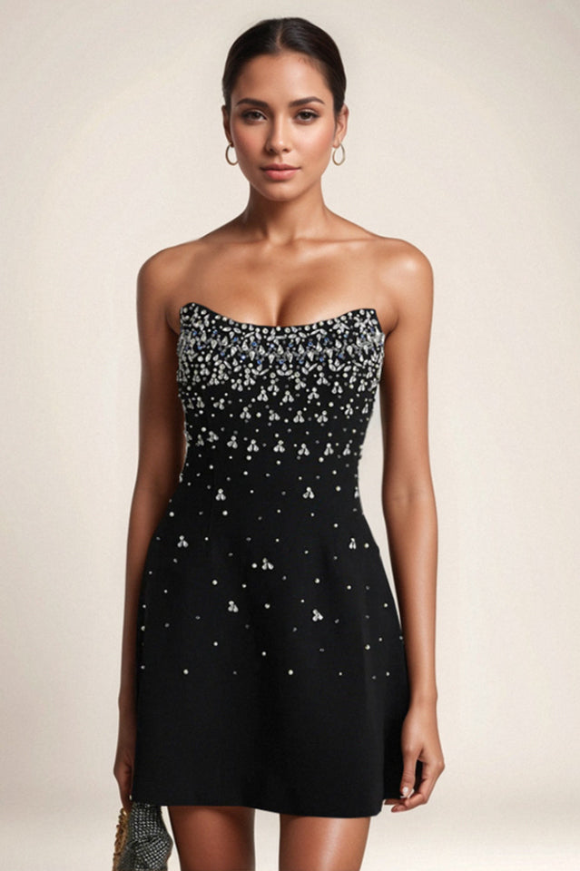Strapless Crystal A Line Dress | Dress In Beauty