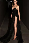 Side Split Sequin Party Maxi Dress - Dress In Beauty