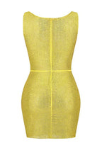 Rosette Cut Out Embellished Mini Dress - WEUXS