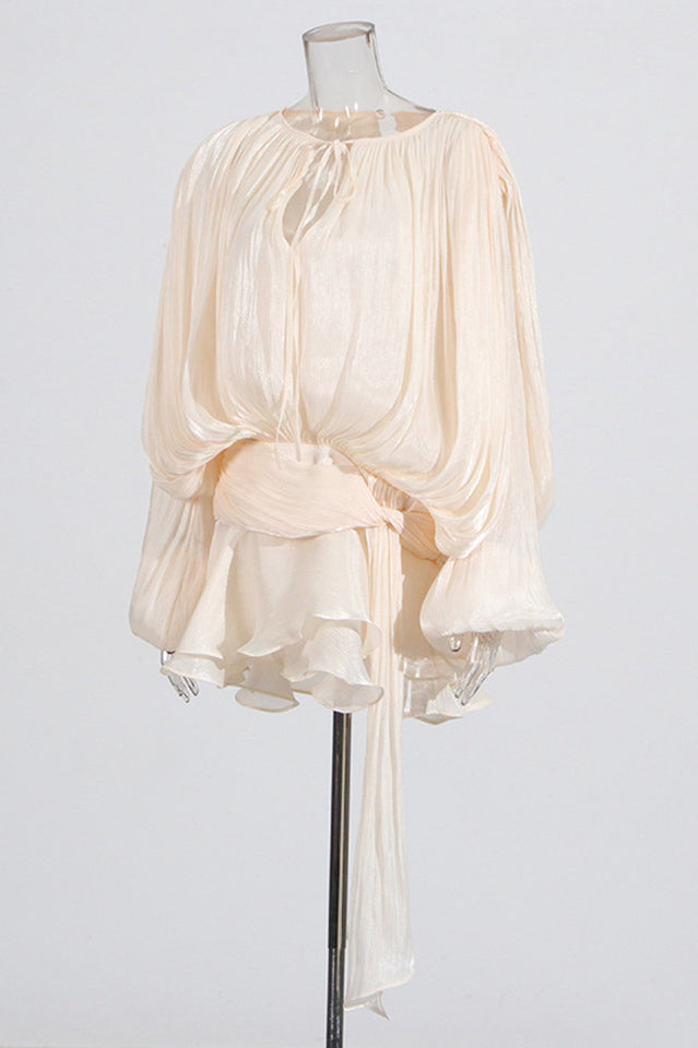 Beryl Pleated Ruffle Hem Mini Dress | Dress In Beauty