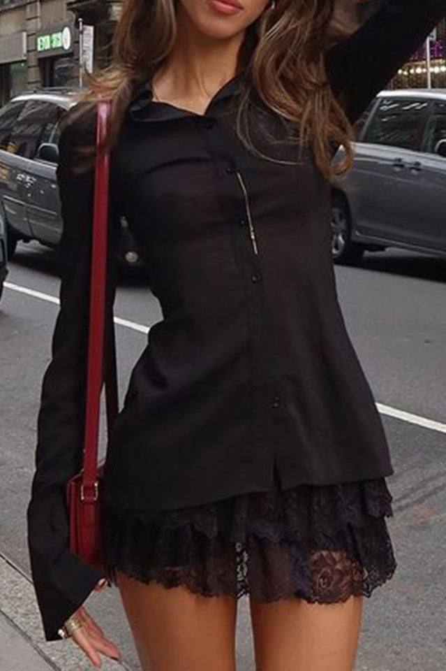 Lace Shirt Minidress | Dress In Beauty