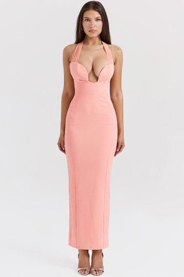 Sorbet Crepe Halter Maxi Dress | Dress In Beauty