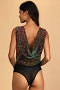 Evening Of Wonder Sequin Cowl Back Bodysuit | Dress In Beauty