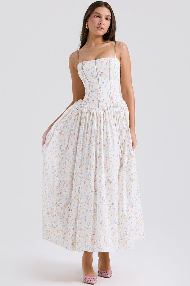Isabella White Cotton Sundress | Dress In Beauty