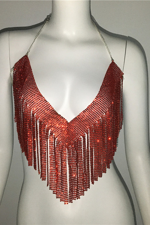 Metallic Rhinestone Top | Dress In Beauty