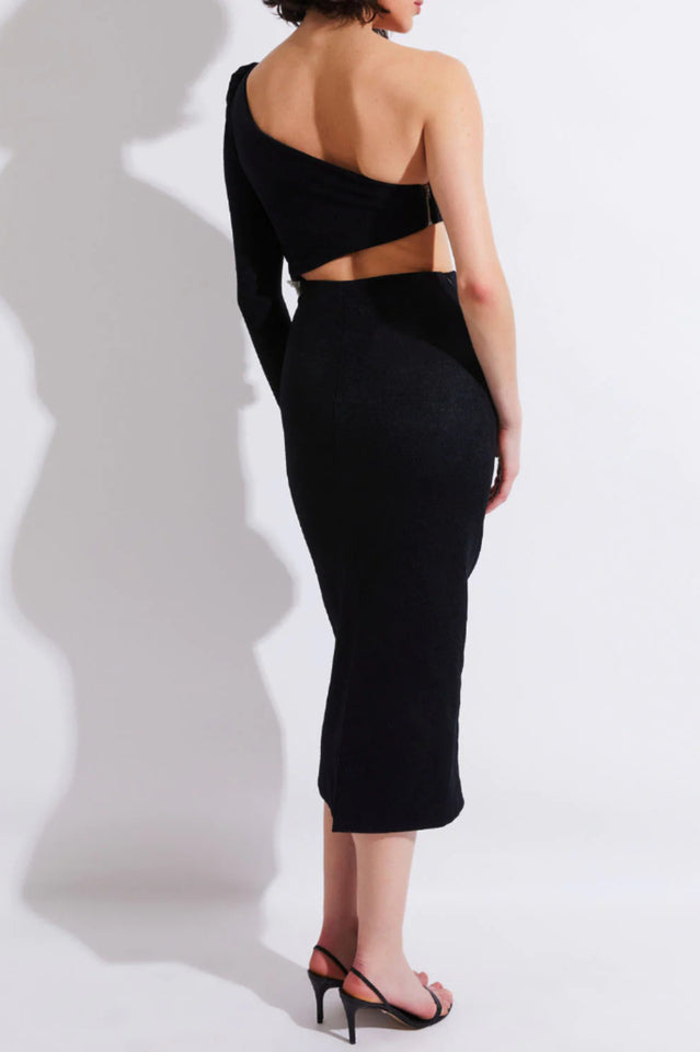 Angelica One-Shoulder Flower Appliqué Dress | Dress In Beauty