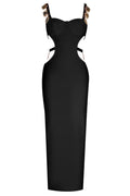 Strappy Metal Trim Cut Out Maxi Dress | Dress In Beauty
