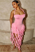 Ruffle Tassel Halter Bustier Mini Dress | Dress In Beauty