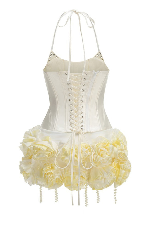 Halter Floral Corset Two Piece Dress | Dress In Beauty