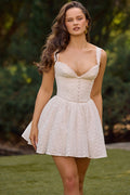 Brigitte Broderie Anglais Corset Mini Dress | Dress In Beauty