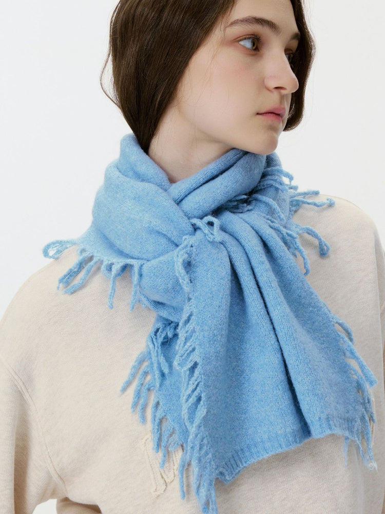 Soft Cloud Knit Scarf - Baby Blue