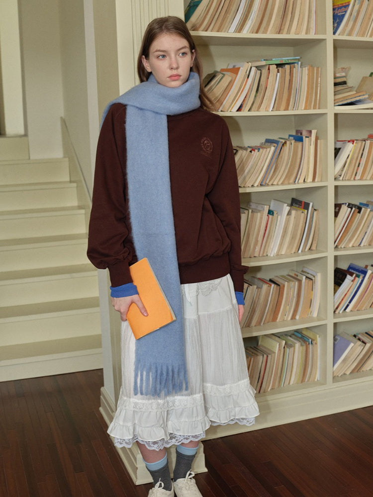 Alpaca Mohair Blend Scarf - View 6 | WEUXS