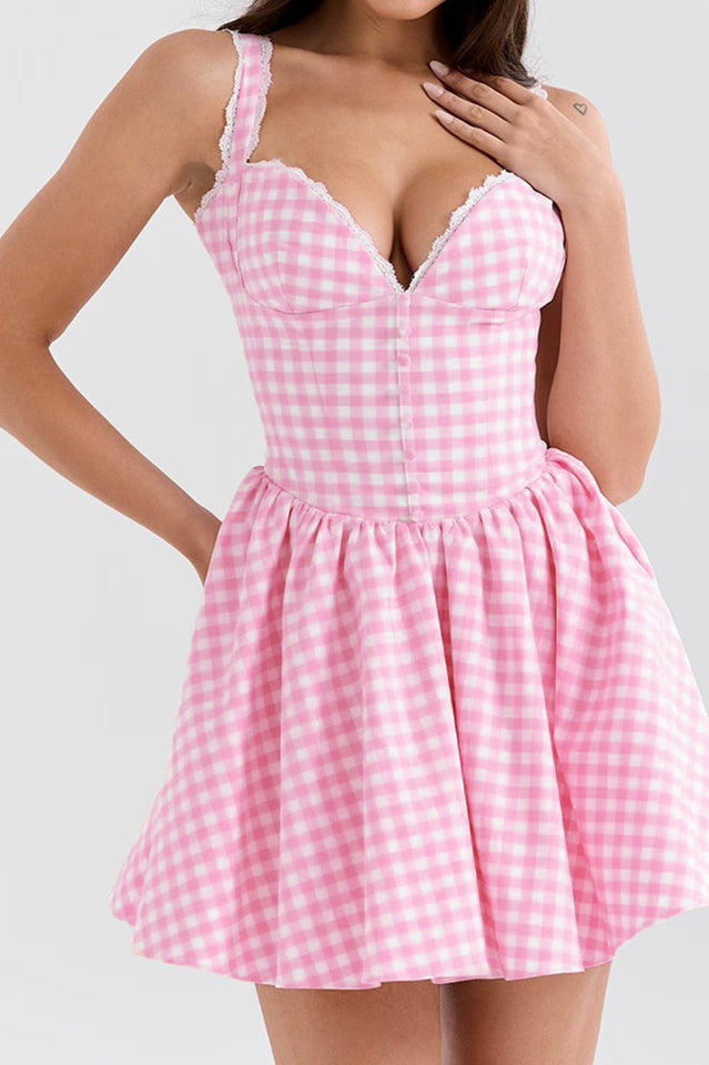 Brigite Plaid Cotton Dress | Dress In Beauty