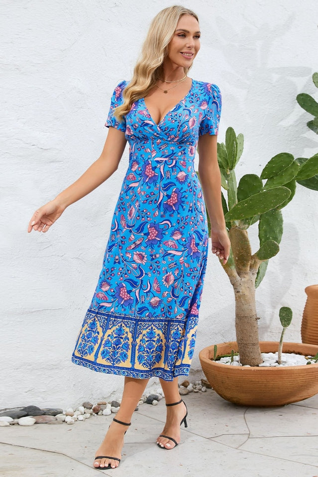 Kamoni Floral Print Boho Maxi Dress | Dress In Beauty