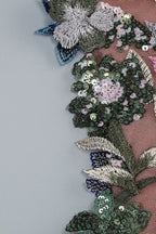 Tropical Floral Embroidered Mini Dress - WEUXS