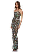 Kamames Strapless Floral Sequined Maxi Dress | Dress In Beauty