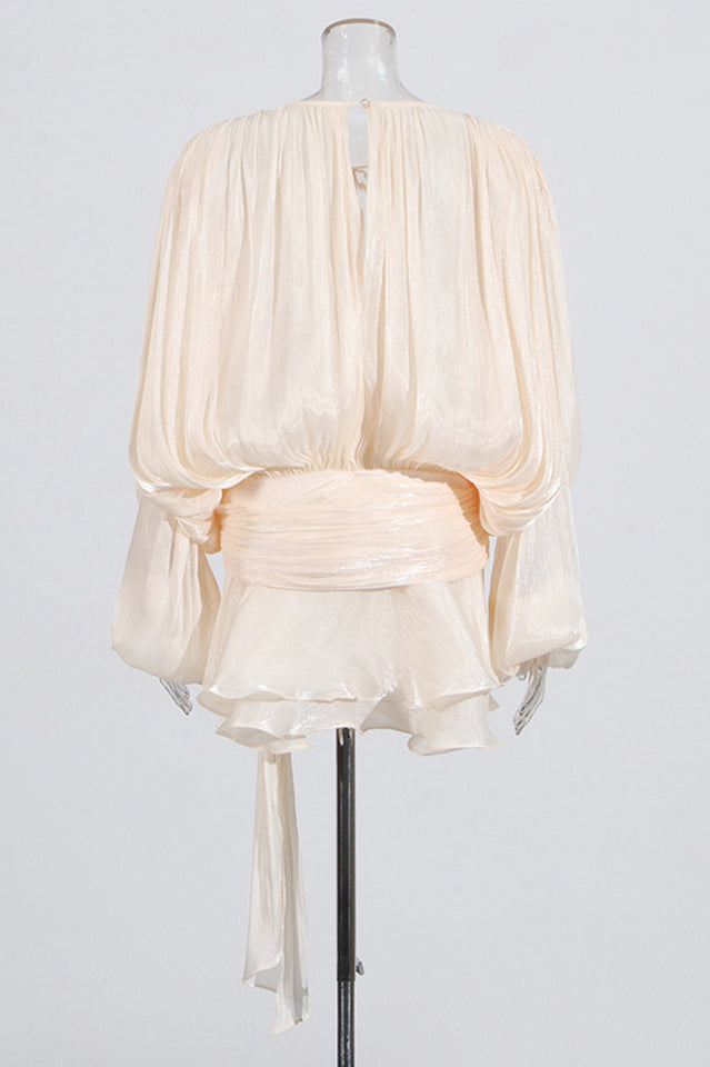 Beryl Pleated Ruffle Hem Mini Dress | Dress In Beauty