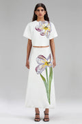 Angelica Floral Applique Skirt Set | Dress In Beauty