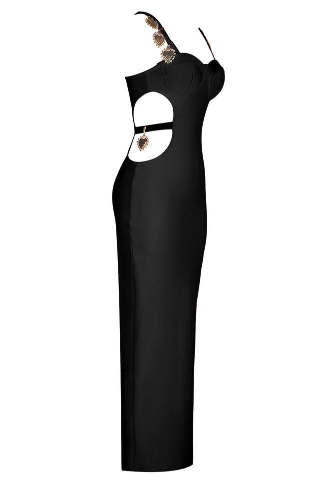 Strappy Metal Trim Cut Out Maxi Dress | Dress In Beauty