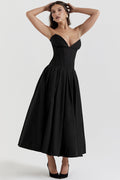 Lady Black Strapless Midi Dress | Dress In Beauty